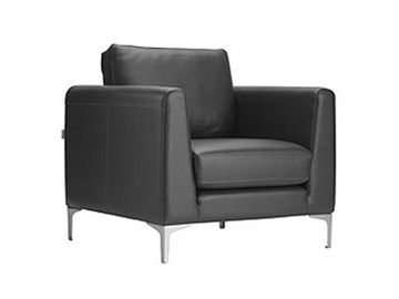 кресло Albert Armchair ( кожа) (by Steel Arts)
