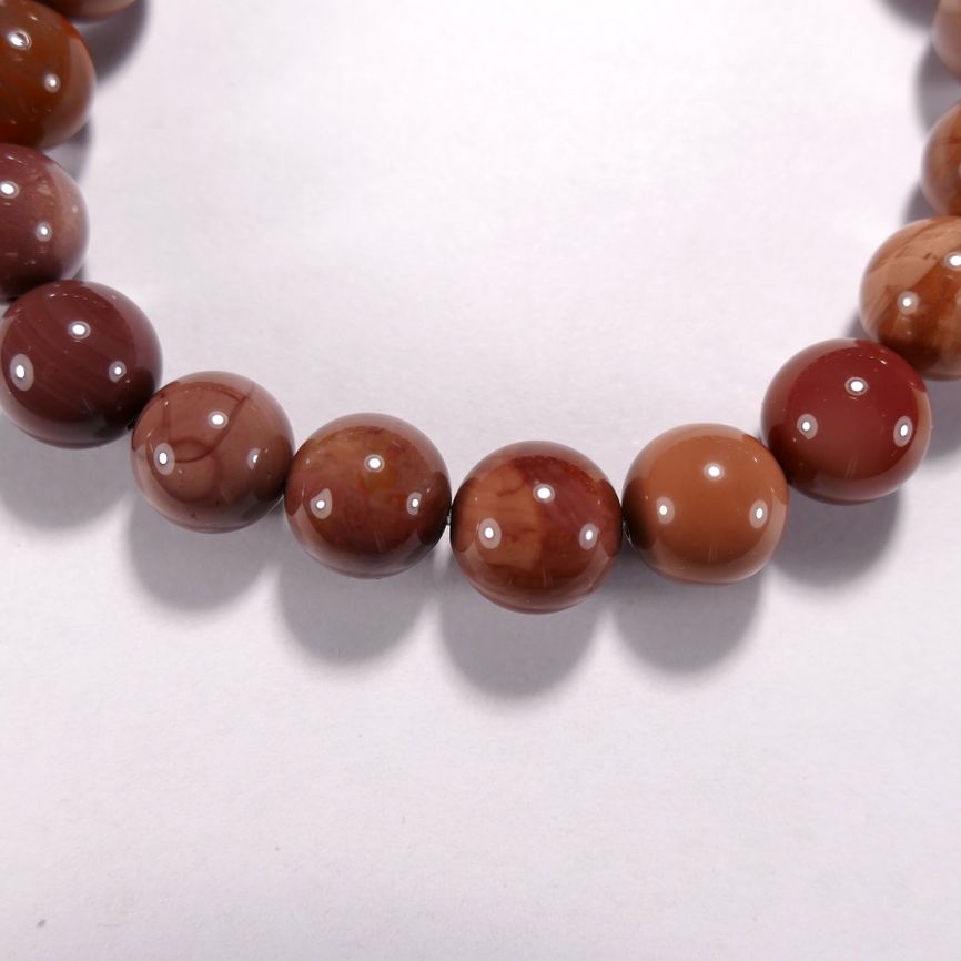 Бусина из агата Алашанского, красно-коричневого, шар гладкий 11 мм