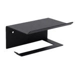 Держатель для туалетной бумаги с полкой(черный)