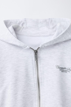 ZARA ХУДИ С РЕЛЬЕФНЫМ НАДПИСЬЮ, СЕРЫЙ МЕЛАНЖ