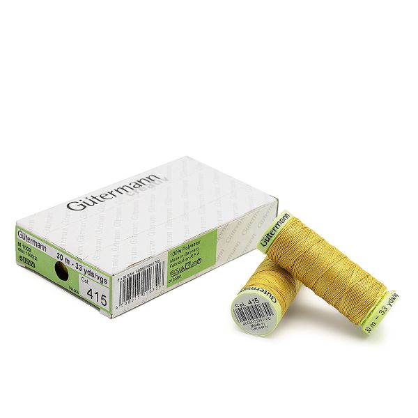 Нитки отделочные Gutermann Top Stitch 30 (30 метров), 5 кат. | 415 желтая охра