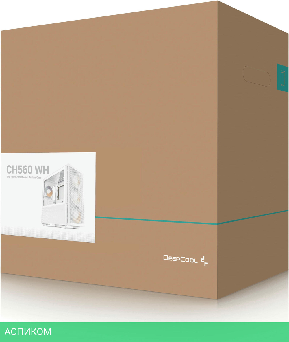 Корпус DeepCool CH560 WH ATX без БП белый (R-CH560-WHAPE4-G-1)