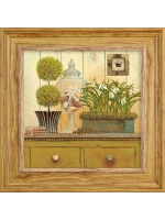 Картина настенная интерьерная в раме "под дерево" 26*26 см