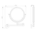 Зеркало для ванной WONZON & WOGHAND EASY, Хром (WW-8158)