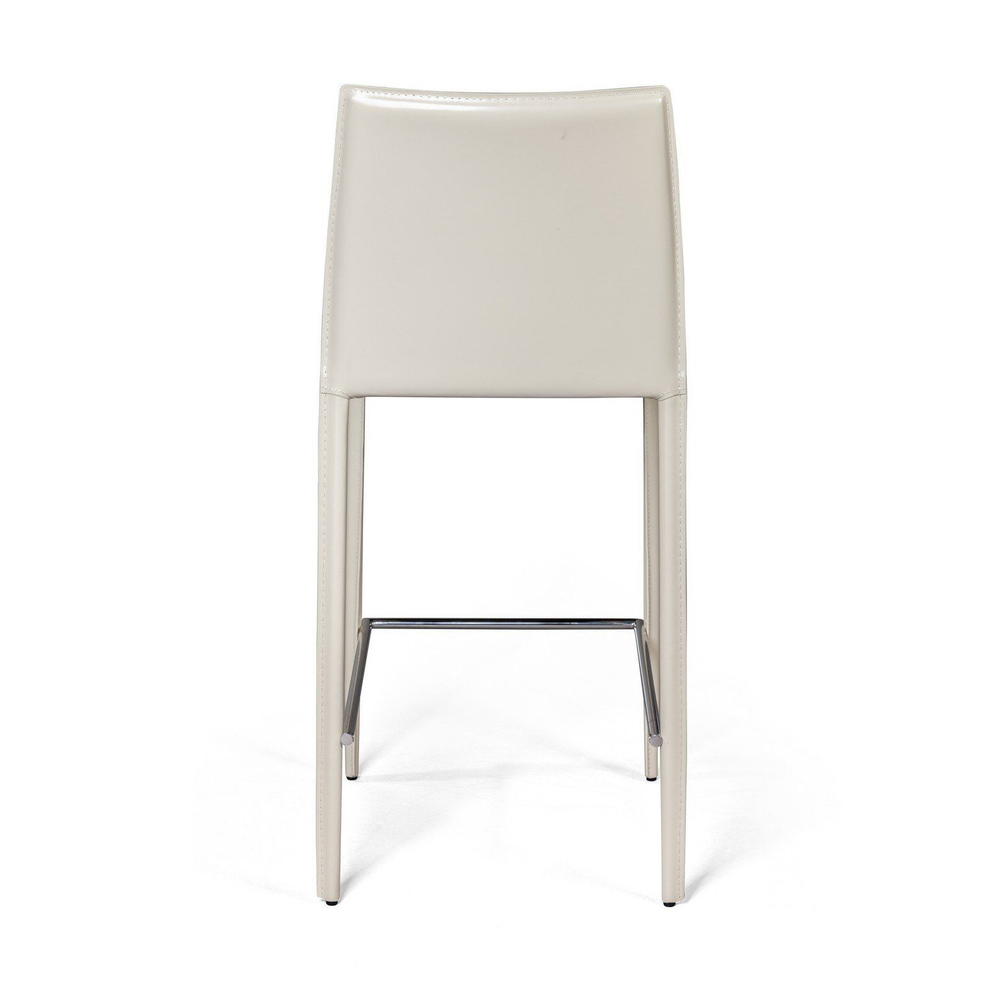 Стул полубарный Rolf, кожа бежевый