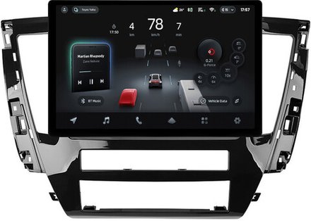 Магнитола Mitsubishi Pajero Sport 3 2020-2024, Montero Sport (прямоугольный климат, рамка 9) - Teyes CC4-PRO монитор 13" 2K QLED на Android 13, Snapdragon 778G, 8+128, AI, CarPlay, DSP, 4G SIM-слот