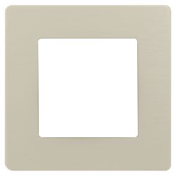 Рамка для розеток и выключателей ЭРА Серия 12 12-5101-02 на 1 пост, Сатин, слоновая кость
