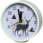 Будильник «Олень» круг мятный 14*14*4,5см MLS920