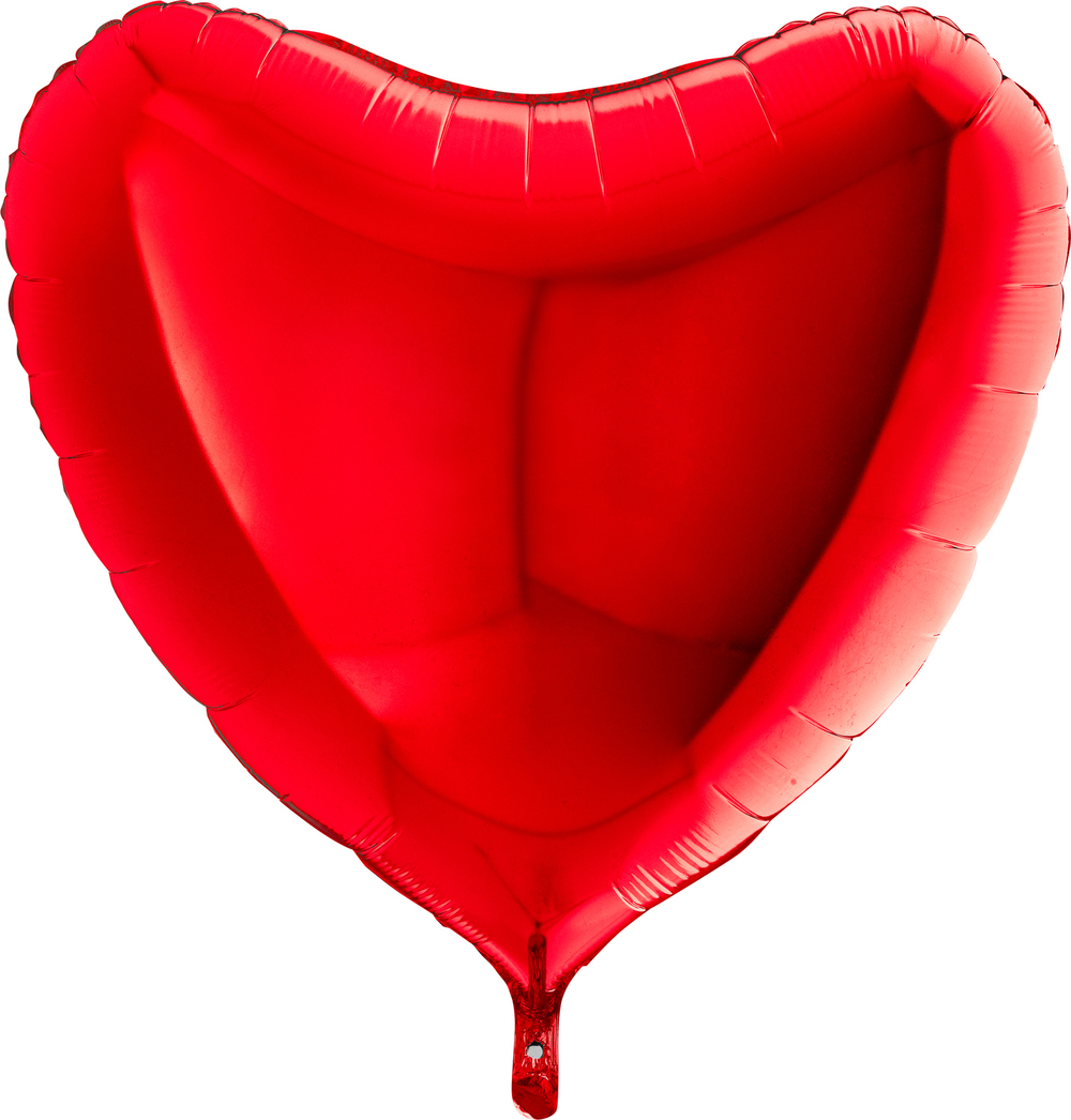 Фольгированный шар сердце 81 см красный