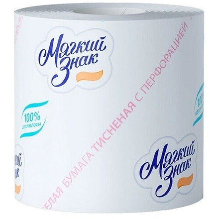 Мягкий знак Туалетная бумага белая *72//1728 (2304)