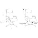 Кресло руководителя Helmi HL-E03 "Accept", экокожа коричневая