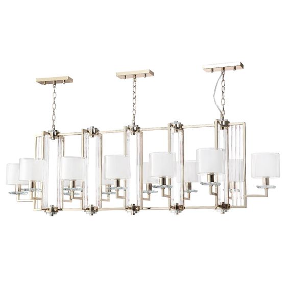 Подвесная люстра Crystal Lux Nicolas SP12 L1600 Gold/White