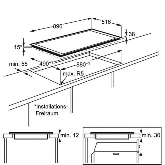 Электрическая варочная панель AEG HK 595507 XB