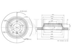 Диск тормозной задний UNIO BRD-20365