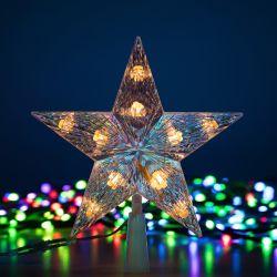 Светодиодная новогодняя гирлянда ЭРА ERASG -03 дождь умная со звездой на елку | Гирлянды