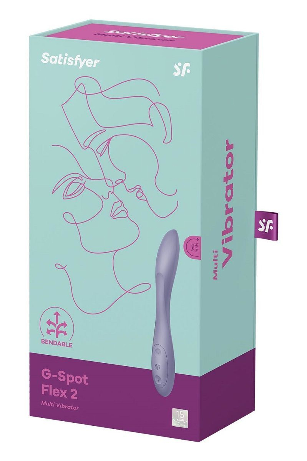 Сиреневый гибкий вибратор Satisfyer G-Spot Flex 2 - 19,5 см. (Цвет: сиреневый)