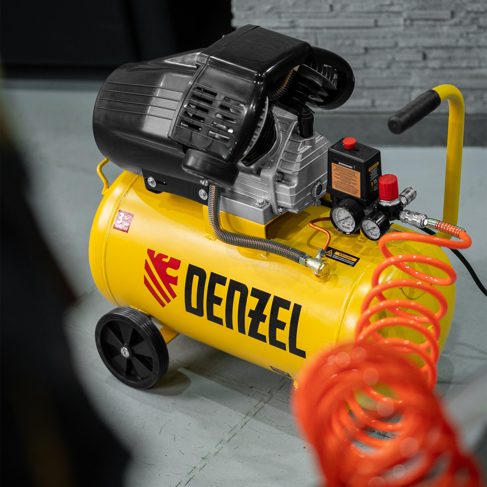 Компрессор воздушный прям. привод DCV1800/50, 1,8 кВт, 50 литров, 320 л/мин Denzel