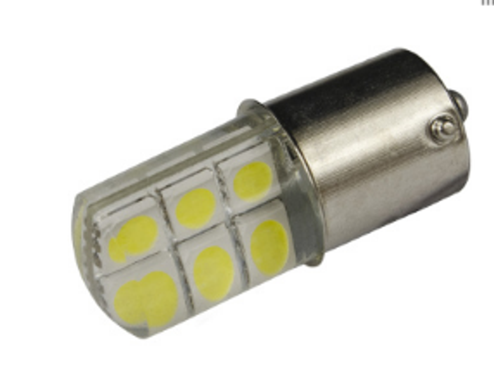 Светодиод 12V T25  12SMD 5050 WHITE SIL 1но конт СИЛИКОН