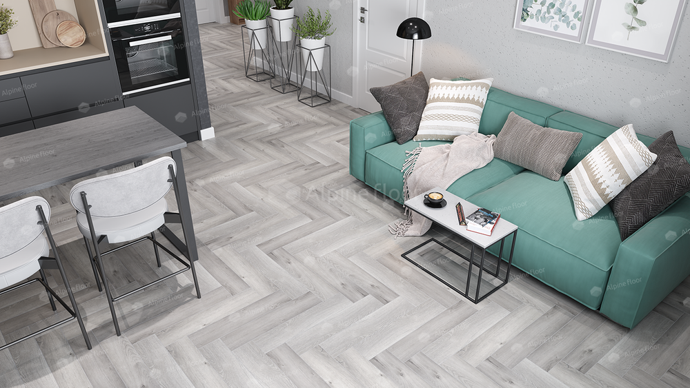 Каменно-полимерная плитка Alpine Floor Parquet Light Дуб Лейтена ЕСО 13-18
