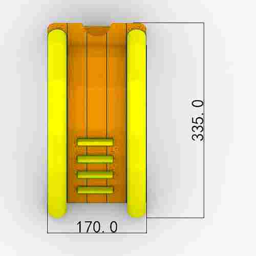 Надувная мини-лестница для бассейна из ПВХ, оранжевый, 3,3*1,7*2,1 м