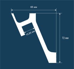 Карниз Ecopolymer, 72x65 мм