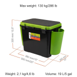 Ящик зимний Helios FishBox односекционный (19л)