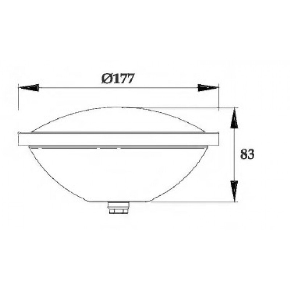Лампа P708, LED, RGB 2 пр., PAR56, 35 Вт, 12В AC, AISI-316 /P708P35R2SS/