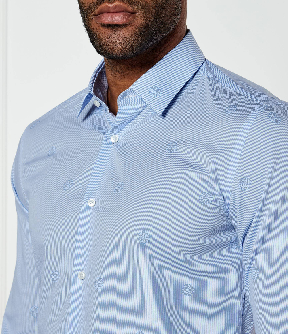 Рубашка H-HANK-s-kent-C1-232 BOSS BLACK - голубой(50533044)