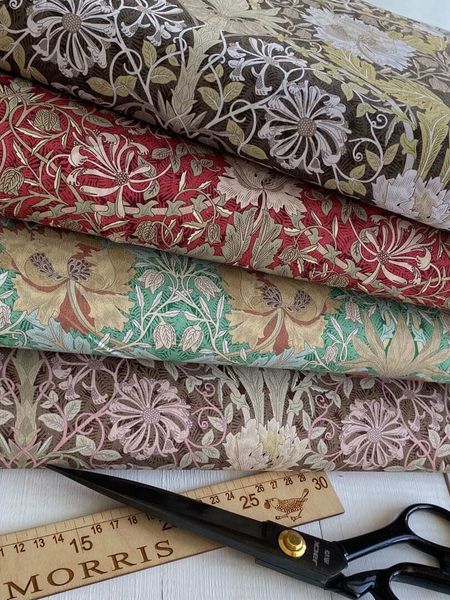 Уильям Моррис Honeysuckle #4, 100% хлопок, Handmade Fabrics 7