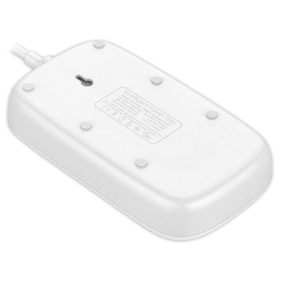 Perfeo LD_B4435  LDNIO SC4407Q/ Сетевой фильтр 2м/ 4  розетки EU_UK_US/ 2500W/ 4 USB+QC 3.0/  Выкл. на розетки/ White