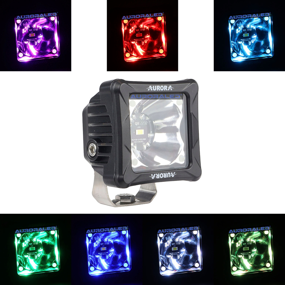 Фара Aurora 2" дальнего белого света ALO-D3-2-P23-RGB