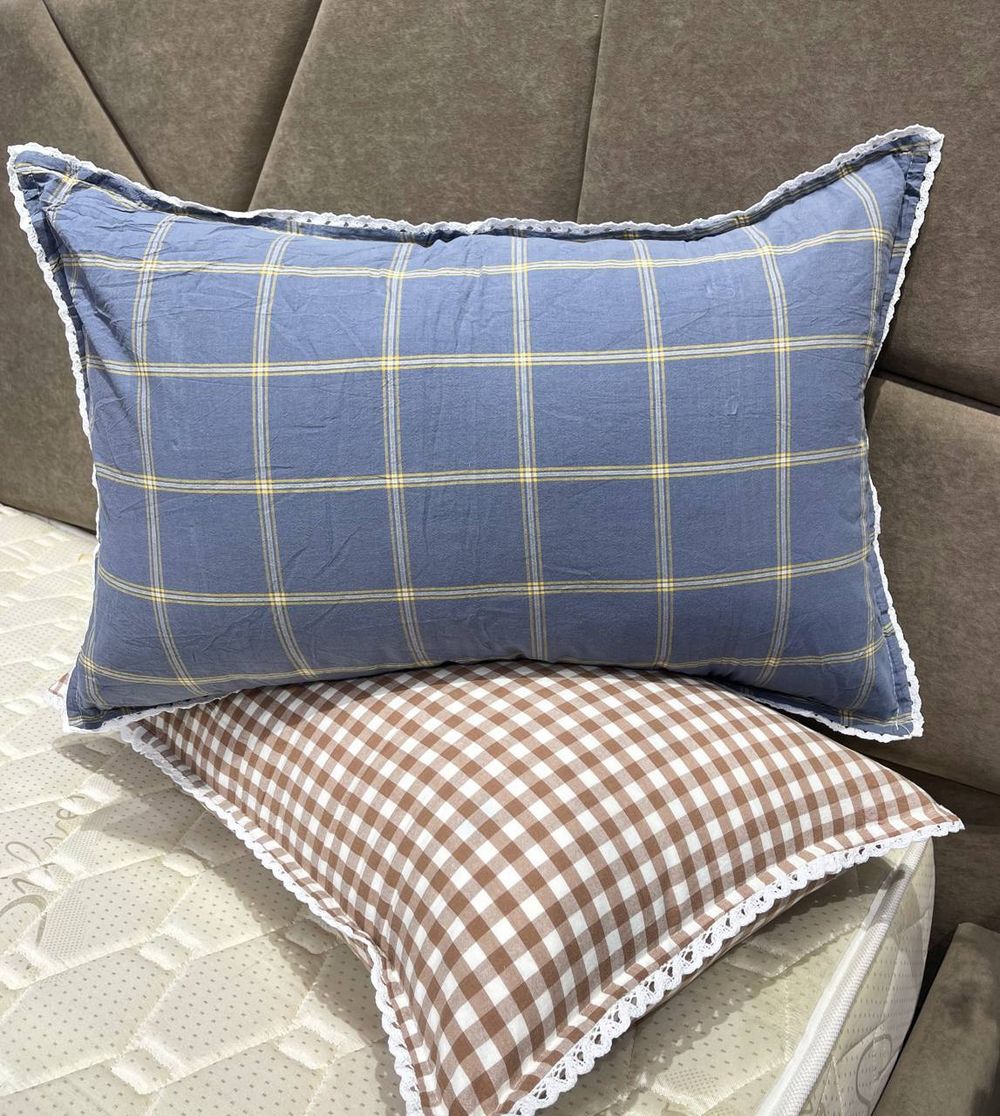 Наволочка  Клетка Муслин 50/70