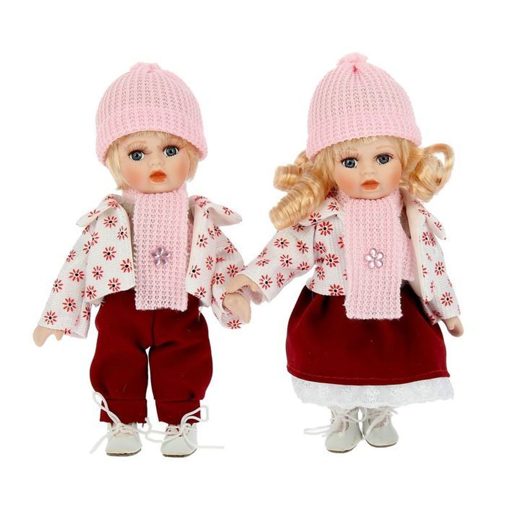Кукла коллекционная &quot;Маша и Сережа&quot; набор 2 шт