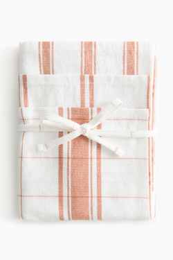 H&M HOME Набор кухонных полотенец (3 ШТ.), оранжевый