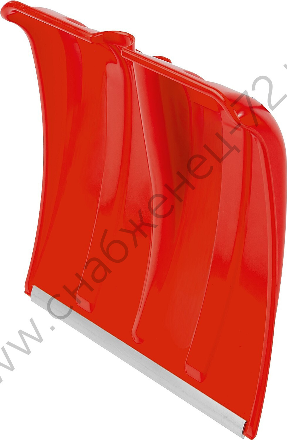 СИБИН ЛП-380, ширина 380 мм, пластиковая, с алюминиевой планкой, без черенка, снеговая лопата (421832)