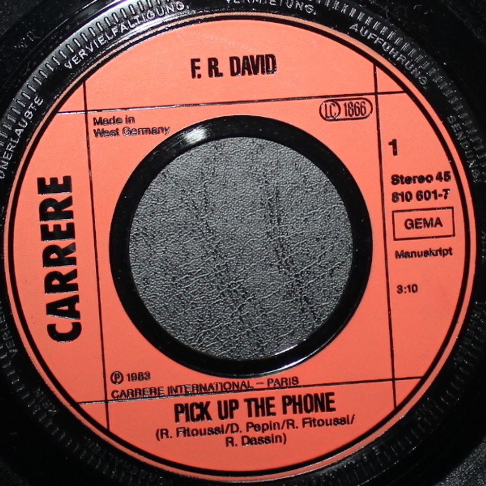 Комплект / Secret Service+Fancy+F.R. David+Blue System (4x7" Vinyl Single)