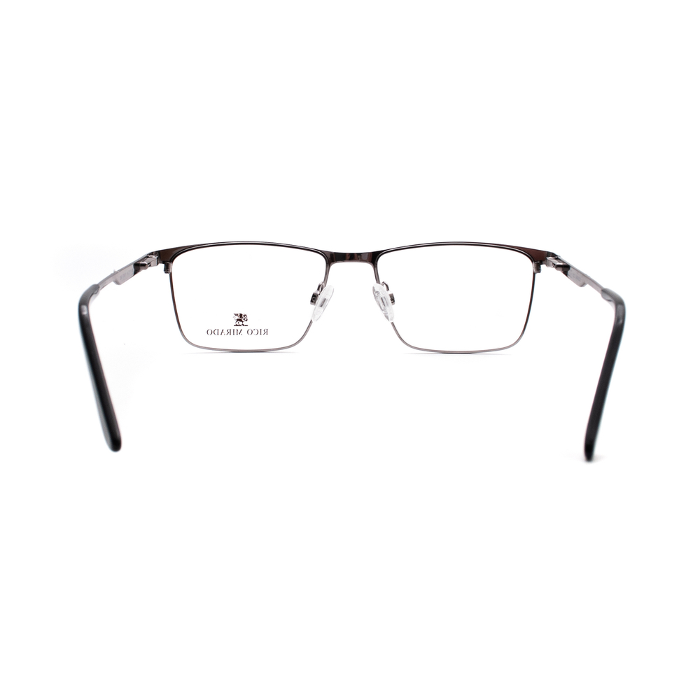 Оправа прямоугольная Rico Mirado 290 Grey черная матоваяя с серебром