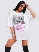 Футболка женская оверсайз принт