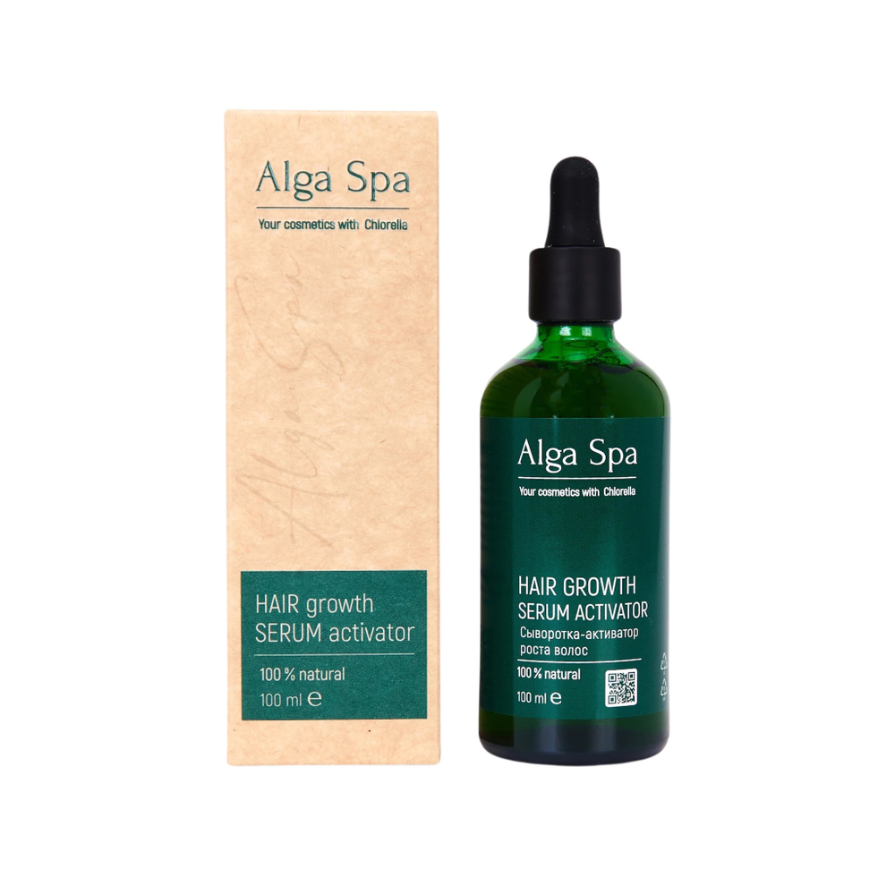 Сыворотка-активатор роста волос на основе живой суспензии микроводоросли Chlorella, 100 мл (Alga Spa)