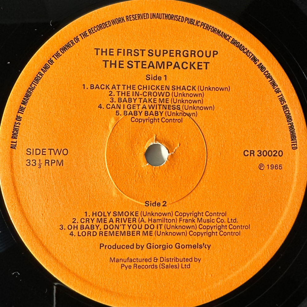 The Steampacket ‎– The First Supergroup (Англия 1977г.)