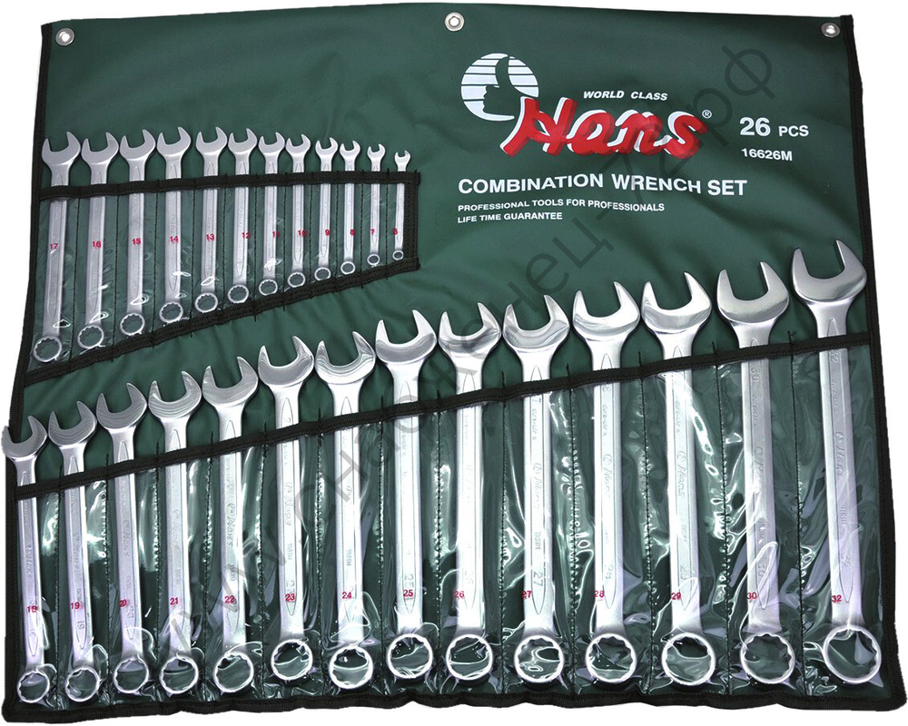 Набор комбинированных гаечных ключей Hans, 16626M