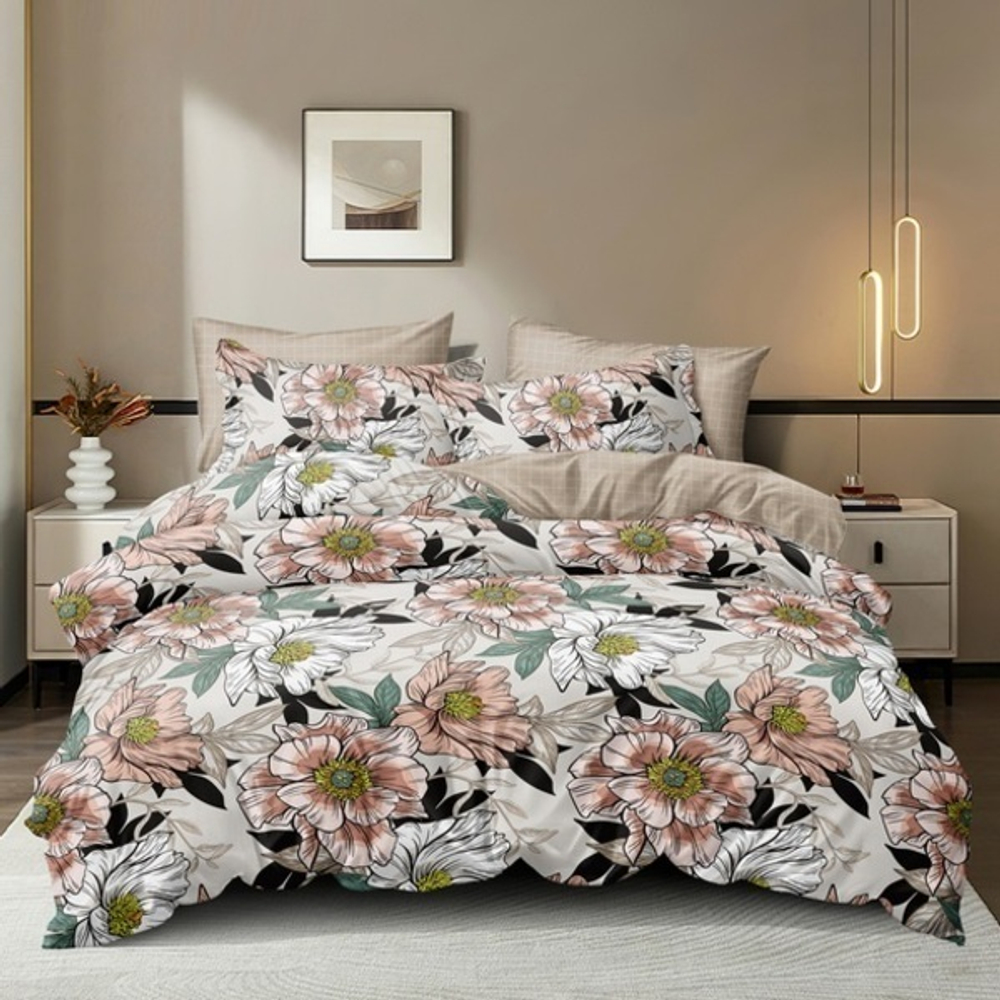 Постельное белье 1,5 поплин Павлайн Sweet Sleep Розалия с 2 нав. 50*70