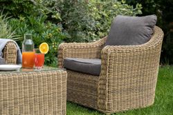 "Кон Панна" столик журнальный из искусственного ротанга, цвет соломенный