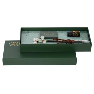 Набор подарочный: ручка перьевая, чернила 5шт, чернильница