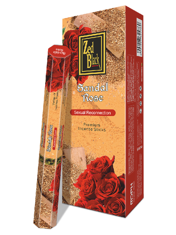 Zed Black Spanish Series Sandal Rose шестигранник Благовоние Сандал Роза