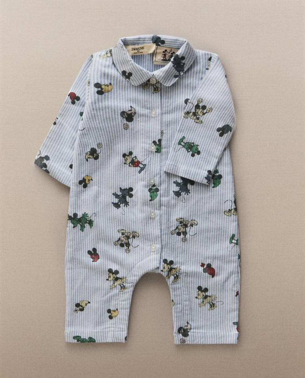ZARA HOME ДЕТСКИЙ КОМБИНЕЗОН MICKEY & MINNIE ©DISNEY, СИНИЙ