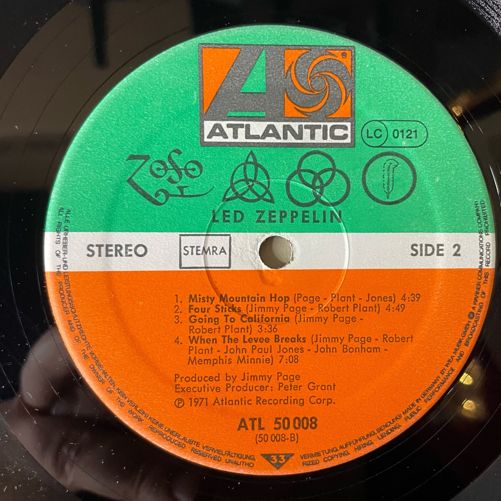 Винтажная виниловая пластинка LP Led Zeppelin IV (Нидерланды 1984)