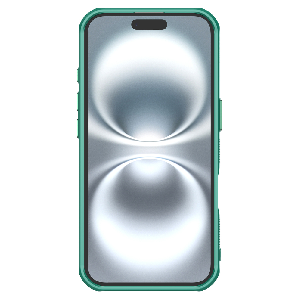 Чехол тонированный зеленый с MagSafe на iPhone 16, серия Iceblade Prop Magnetic (версия с открытой камерой) от Nillkin