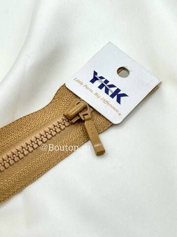 Молния YKK тракторная, тип 3 коричневый 007 (тонкий бегунок)