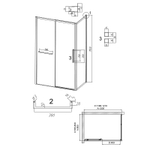 Душевой уголок Grossman Style 120х80 120.K33.05.1280.21.02 профиль Черный матовый стекло шиншилла